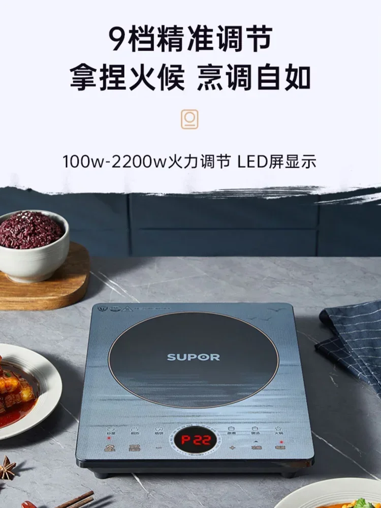 Cocina de inducción multifuncional con batería de 220 V para cocinar en casa