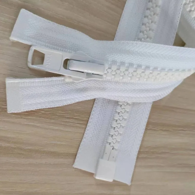 10# 60 To 75cm Oversize Ykk Zipper Resin VS Singl Open White Black Overcoat Jacket Tailor Sewing Accessory