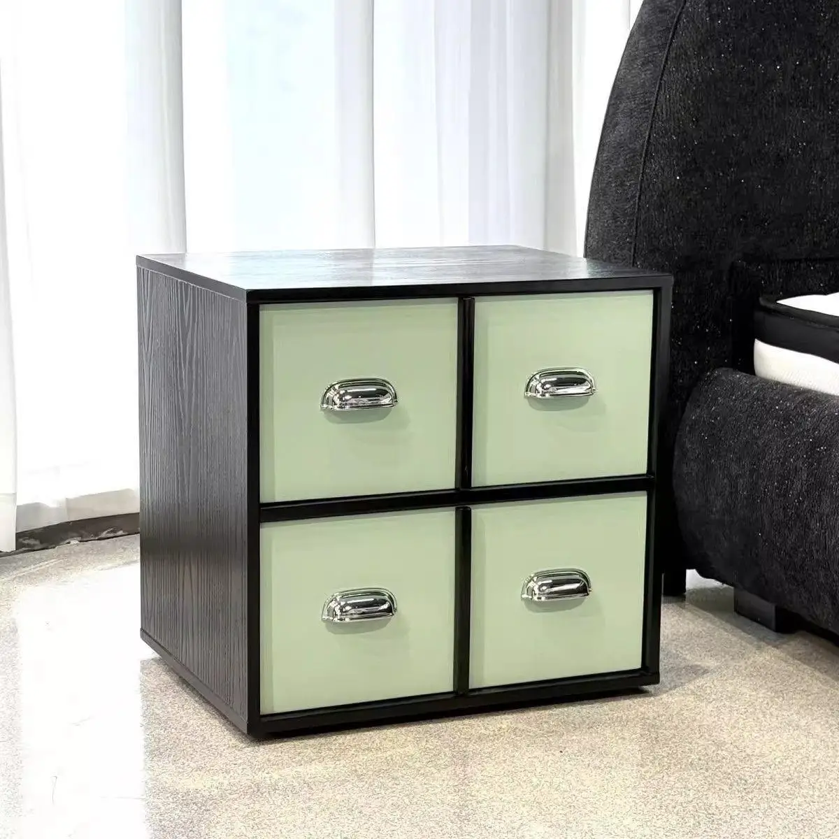Medieval style chest of drawers, bedside table, solid wood chest of drawers, bedroom bedside storage cabinet, wall storage cabin