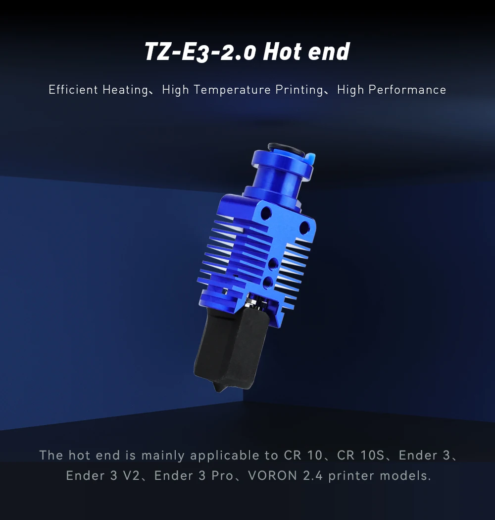 NEUES Upgrade TZ E3 2.0 Hotend Kit Hochgeschwindigkeits-Druckkopf für Ender 3/CR10/VORON 2.4 Hi-End-Extruder J-Kopf für Ender 3 V2 CR10 – Detail 1