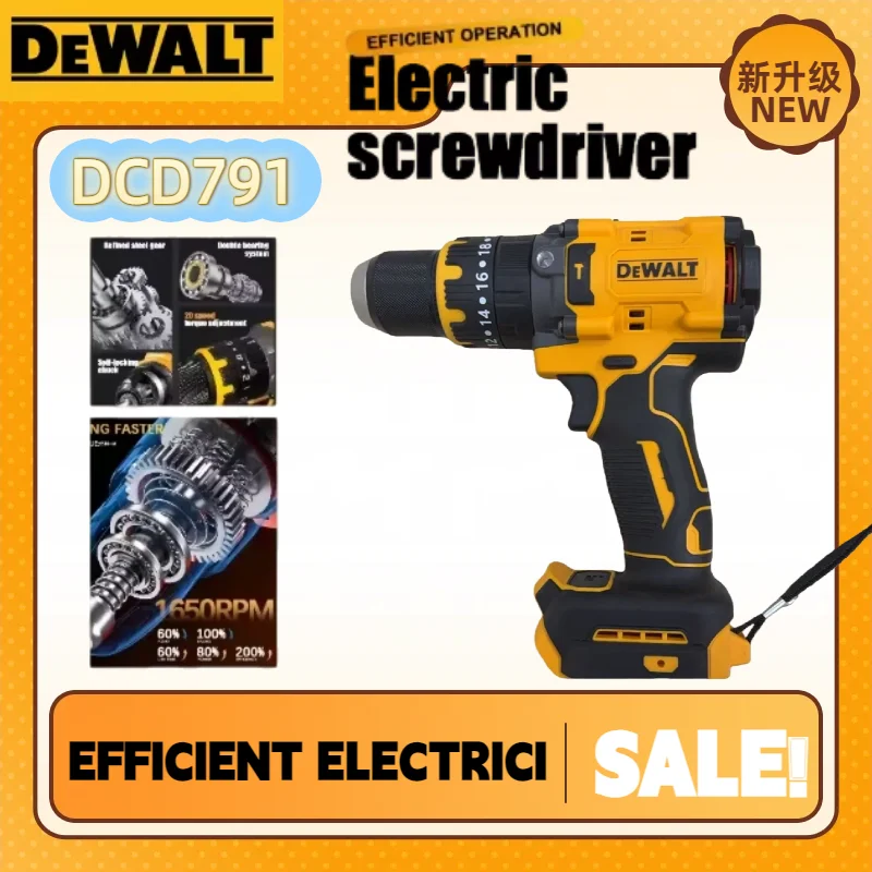 

Аккумуляторная дрель-шуруповерт DEWALT DCD791 с бесщеточным двигателем, компактная, многофункциональная, для аккумуляторов Dewalt