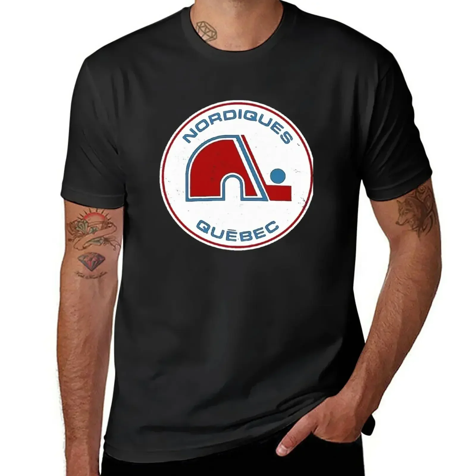 Quebec Nordiques [Vintage Distressed] T-Shirt quick-drying Blouse anime man t shirt fruit of the loom mens t shirts