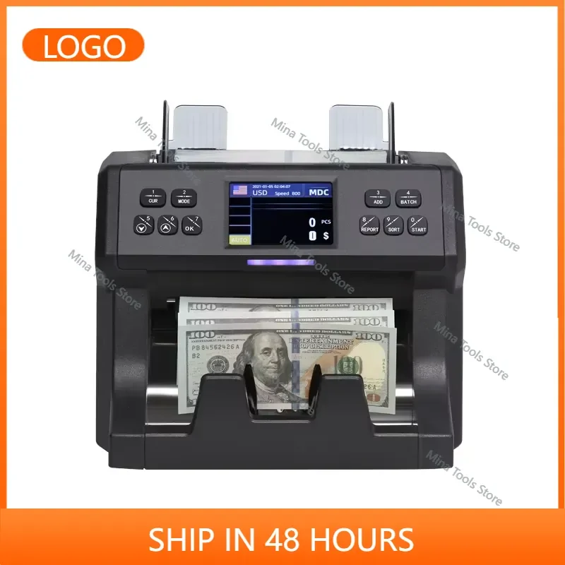 USD EUR GBP CAD MXN Currency Sorter Bill Counter Portable LED Display Money Counter Machine