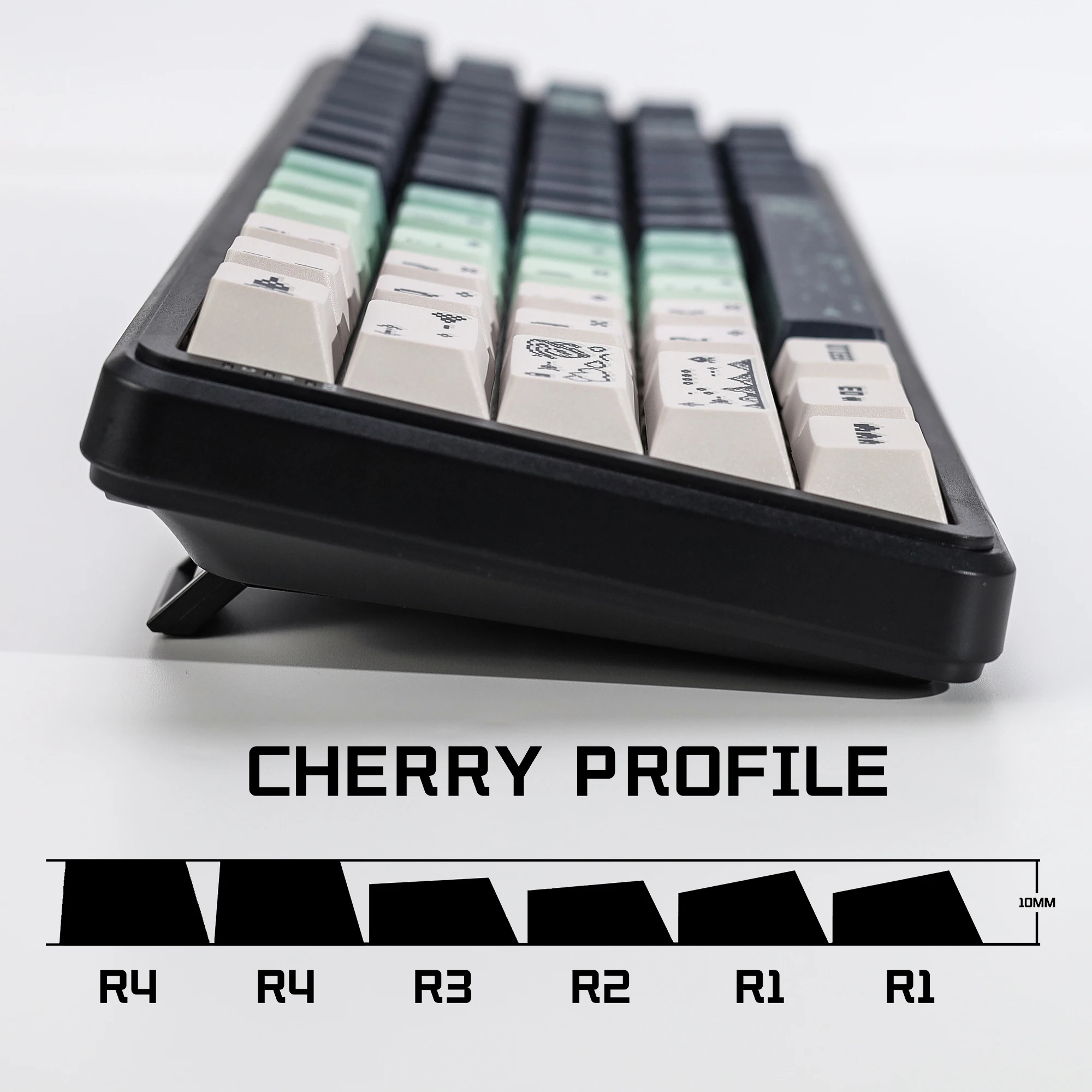 KBDiy Space Impact Keycaps Retro Cherry Profile Alice PBT 7u Keycap Custom für MX Magnetic Switch Gaming Mechanical Keyboard KIT – Detail 2