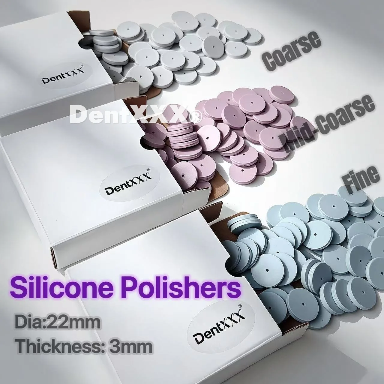 

High Density Polishing Heads Dia 22mm Thickness 3mm Silicone Polishing Discs Match Sequential Polishing Workflow Perfectly
