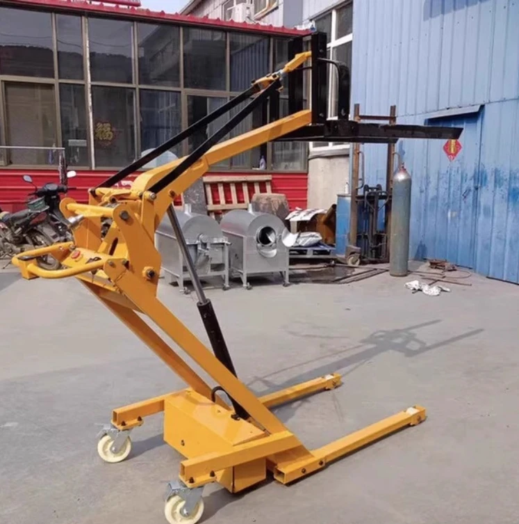 Hochwertiger 500 kg-700 kg elektrischer tragbarer Gabelstapler mit Selbsthebefunktion, kleiner Gabelstapler, tragbarer Stapelkran
