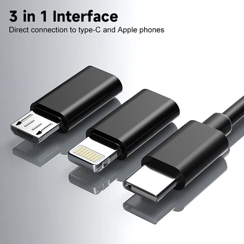 Imagen 2 del producto Endoscopio de TYPE-C HD1080P cámara Dual individual 3 en 1 Micro USB para teléfonos IOS IPhone Android boroscopio de inspección de tuberías impermeable