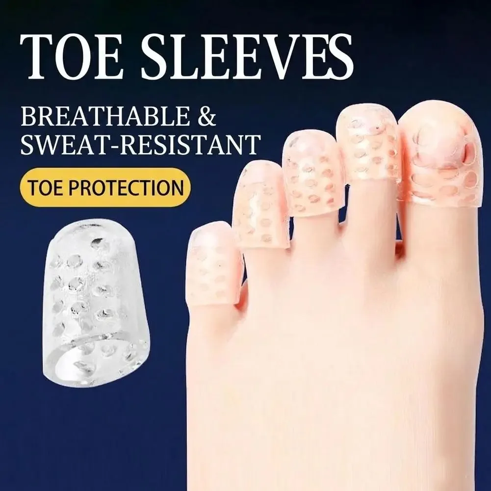 Toe Covers Silicone Toe Caps Anti-Friction Breathable Toe Protector Prevents Blisters Toe Caps Cover Protectors Foot Care