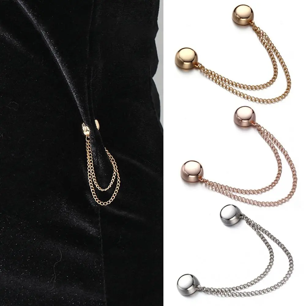 Exquisite Chain Brooch Buckle High Quality DIY Sewing Hooks Silk Scarf Fastening Buckle Alloy Strong Magnetic Brooch