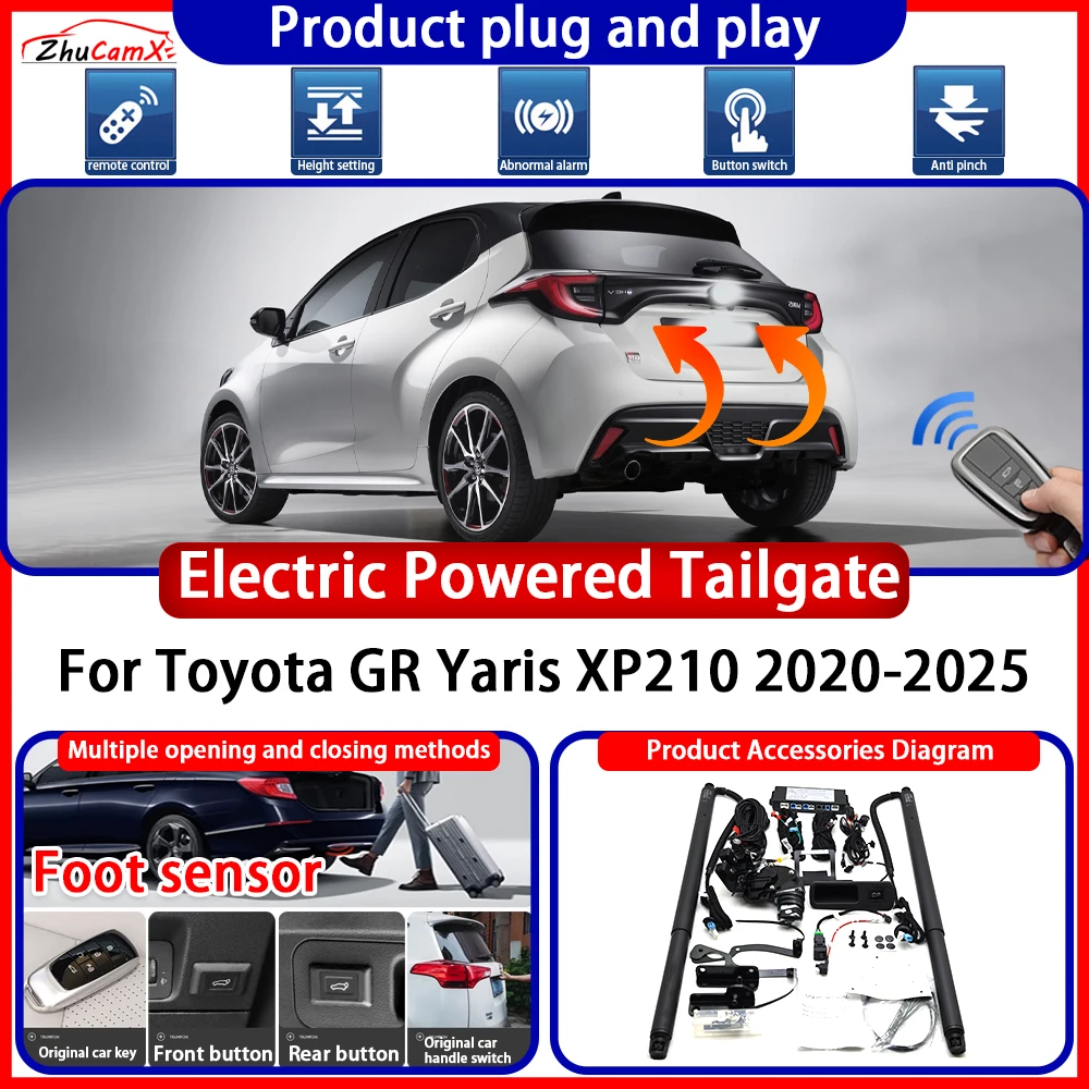 ZhuCamX Electric Powered Tailgate for Toyota GR Yaris XP210 2020-2025 anti pinch Smart Intelligent Trunk Control Gate Lift Kit
