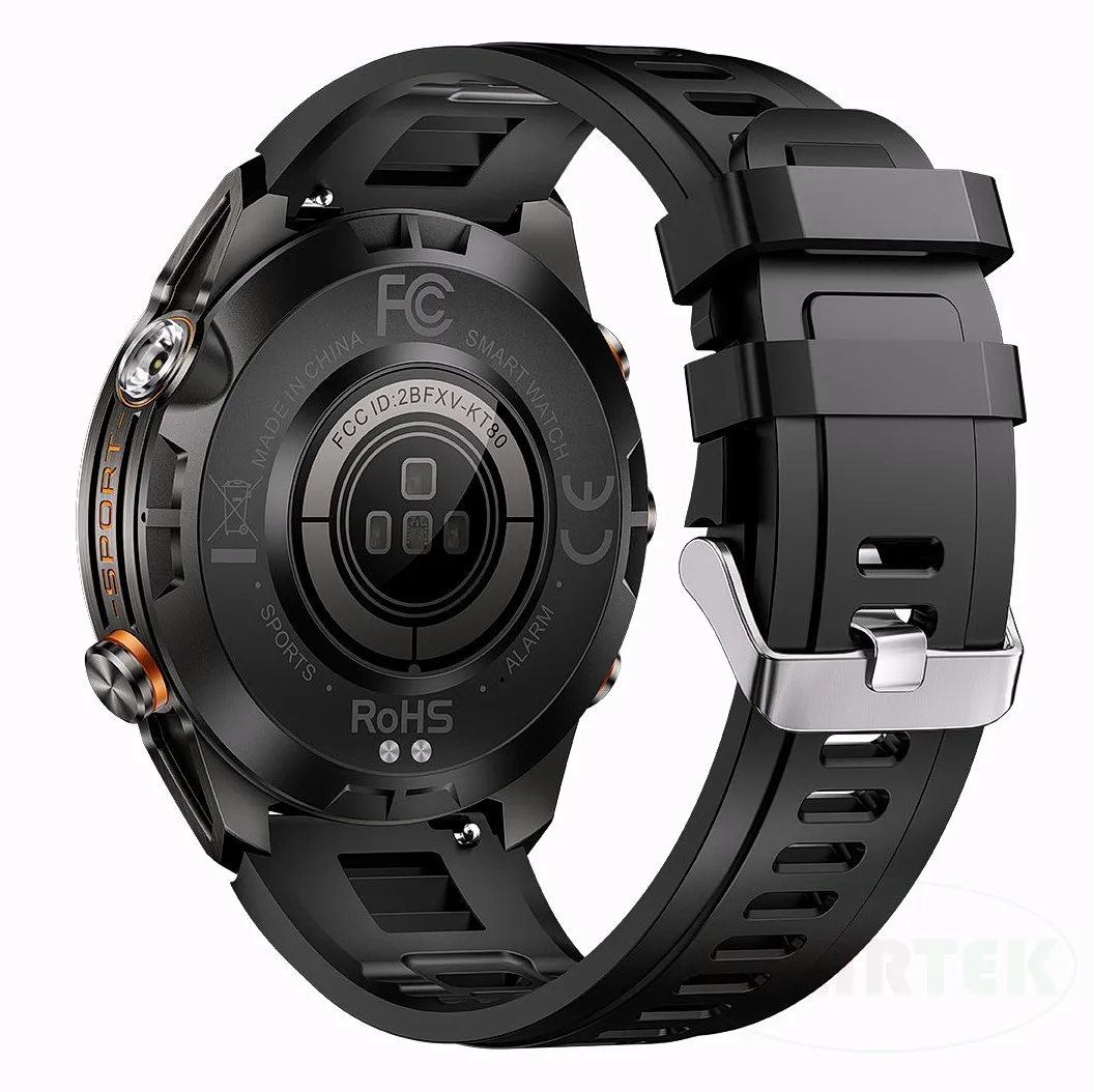 ساعة ذكية KT80، شاشة 1.46 بوصة، 360*360 بكسل، خطوات، مسافة، سعرات حرارية، وضع رياضي، مساعد صوتي، دفع رسالة #4