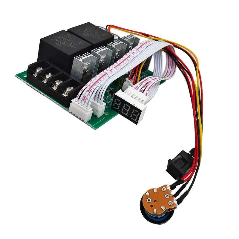 2PCS 60A Industrial PWM DC Motor Speed Governor with Digital Display 12V 24V Driver Module for Motor Control