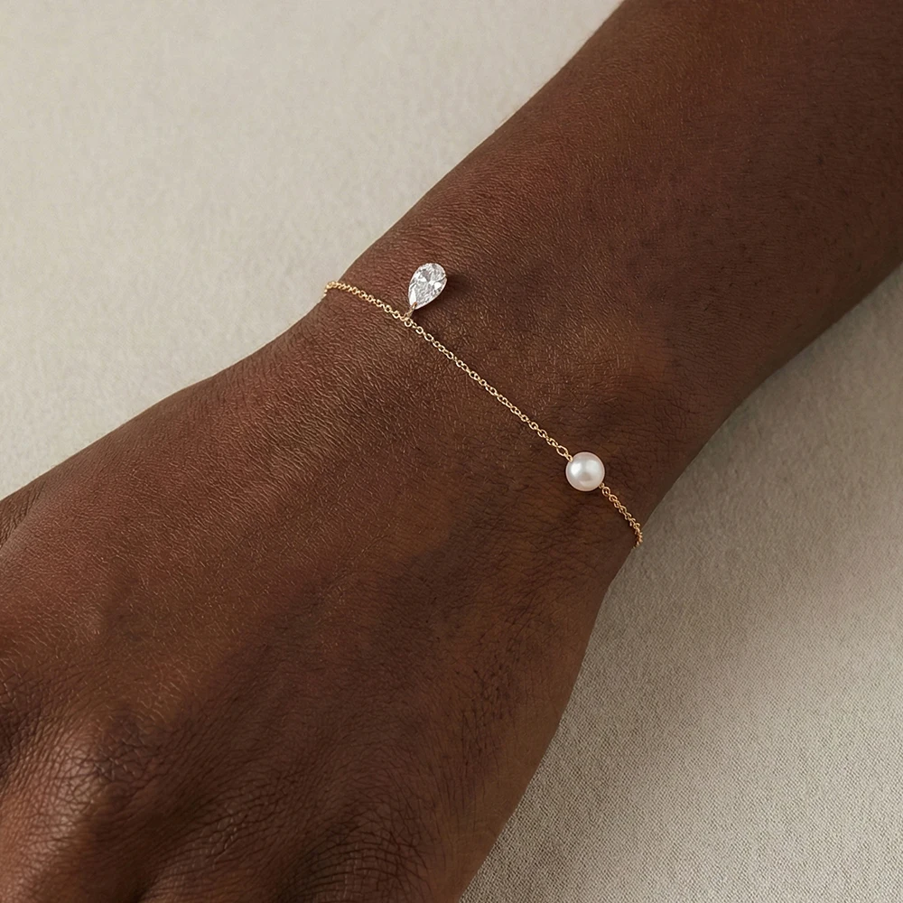 Aide 925 Sterling Silver Star Inlaid Opal With Mini Zircon Chain Bracelet For Women High Quality Elegant K Gold Jewelry Gift