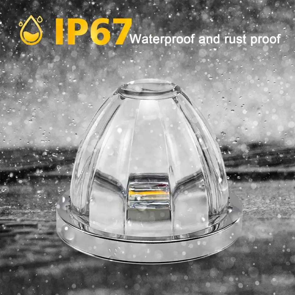 1/2 قطعة 9.4 سنتيمتر LED البطيخ عجلة مصابيح 12-24 فولت تحت توهج أضواء جانبية تعزيز الرؤية السلامة شبه شاحنة مقطورة ماركر ضوء