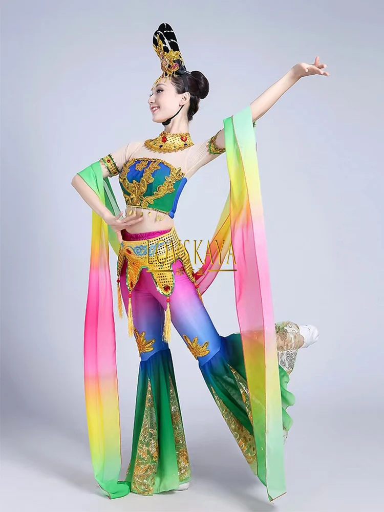 Classical dance performance costumes for girls flying and pipa costumes for adults Dunhuang dance