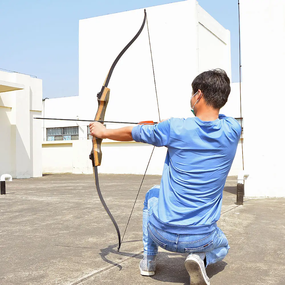 62inch Recurve Bow 30-60lbs Takedown Wooden Riser Bamboo Core Limbs Archery American Hunting Shooting Recurve Bow