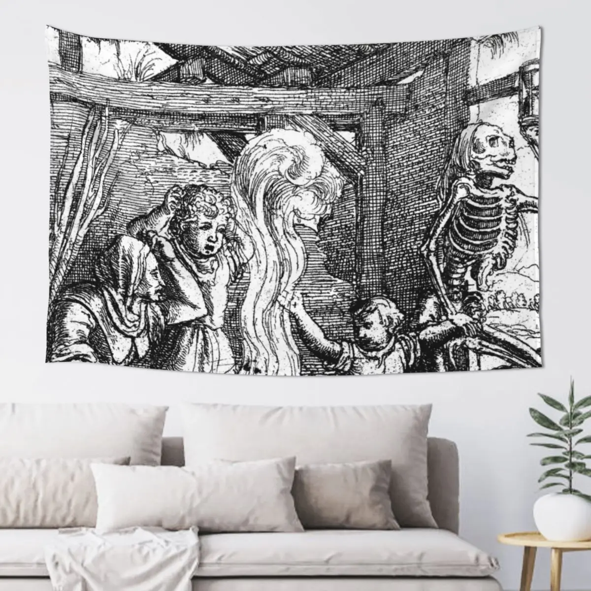 

The Child, the Dance of Death - Hans Holbein Tapestry Bedroom Decor Bed Room Decoration Tapestry