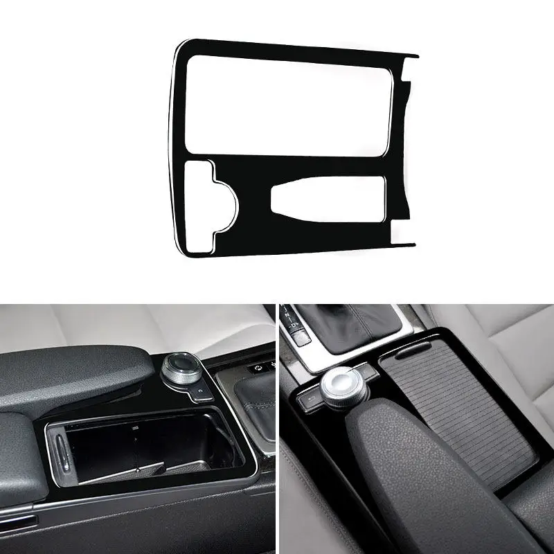 Car Interior Accessories Central Water Cup Holder Panel Cover Trim For Mercedes W204 C200 C300 C180L 2007-2013 W212 2010 2011