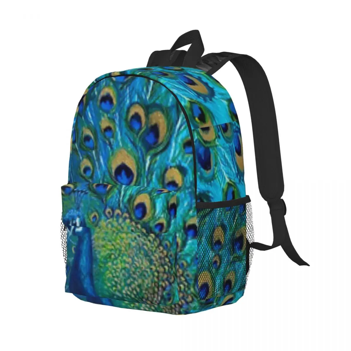 Peacock Full Glory 2 For Girls Boys Large Capacity Student Backpack Lightweight waterproof Backpack 15inch image 2