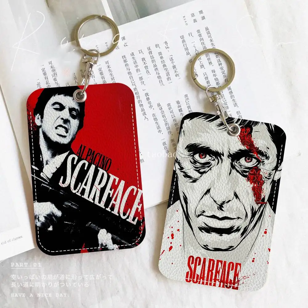 

Классический держатель для карт со шрамом из фильма, подходит для банковских бизнес-рабочих карточек, держатель для кредитных карт, держатель для сумки, брелок