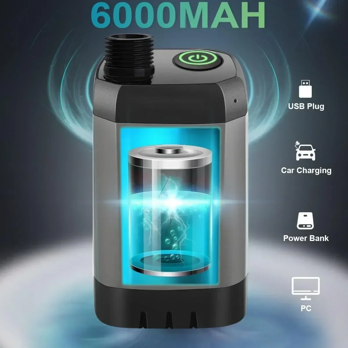 

Waterproof Digital Intelligent Display Portable Electric Shower Pump for RV Hiking Travel Beach Pet Watering Camping Shower Pump