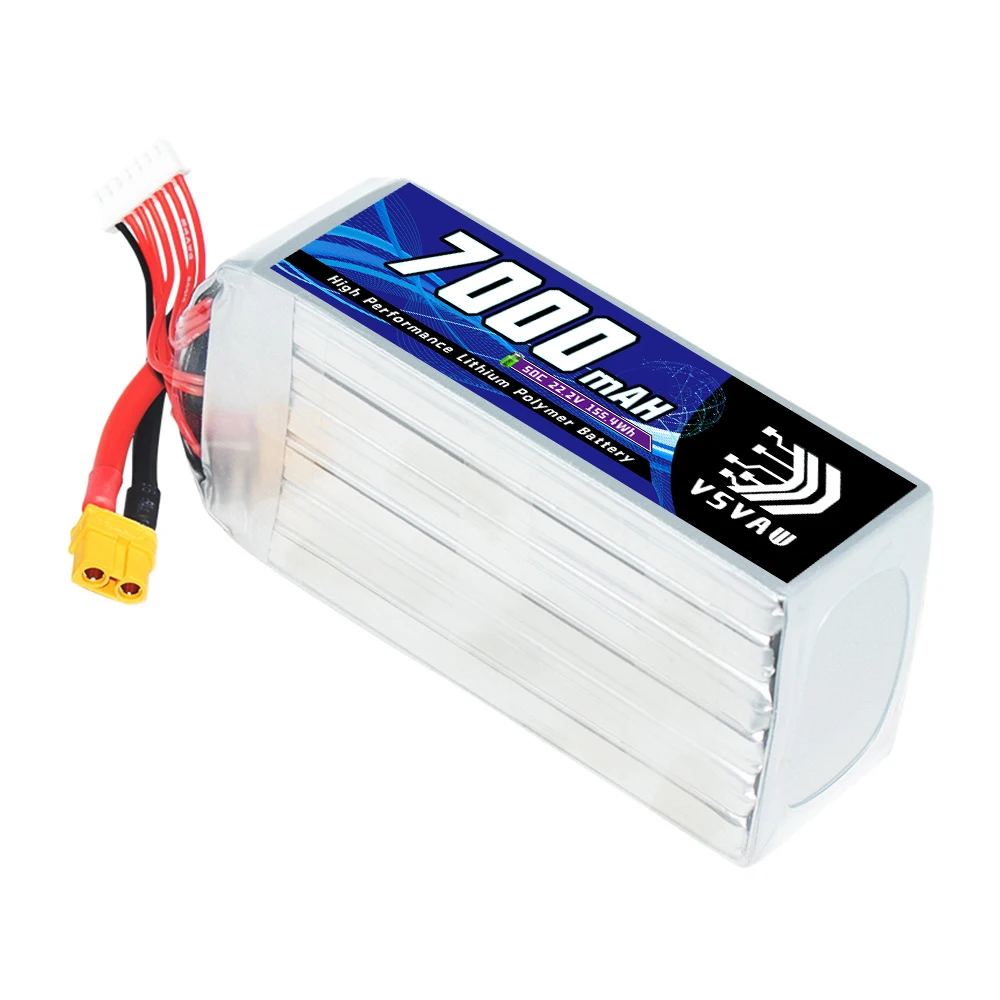 VSVAW 7000mAh 6S 22.2V 50C/100C Lipo Battery Remote Control Car Model RC Ship Model Fixed Wing Lithium Battery