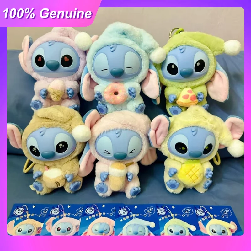 

100%Genuine Stitch Blind Box Eat Something Before Sleep Series Toy Mystery Box Anime Figure Stitch Doll Pendant Ornaments Gifts