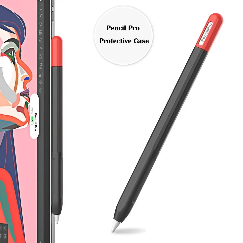 

Silicone Tablet Pencil Case Anti Slip Waterproof Stylus Sleeve Ergonomic Colorful Touch Screen Pen Cover for Apple Pencil Pro