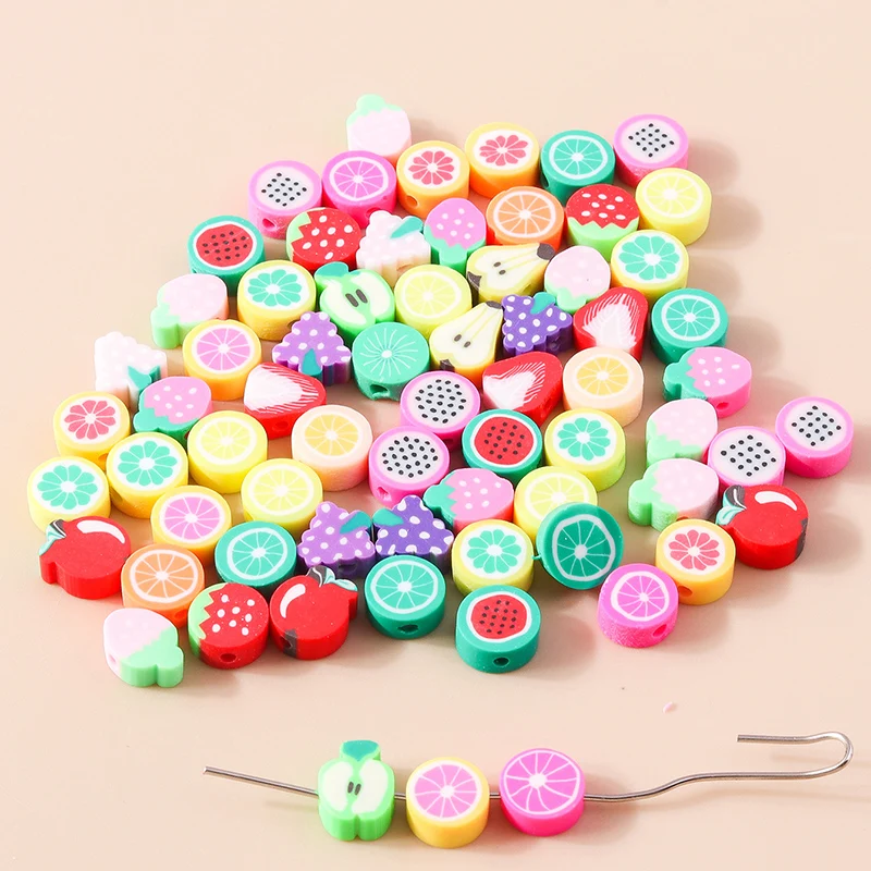Leslie 30/50/100 Stück Mix Tierperlen (Hund, Katze, Frosch, Bär) aus Ton für Anhänger, Schmuckherstellung, Halsketten, Armbänder, Zubehör, DIY – Detail 12