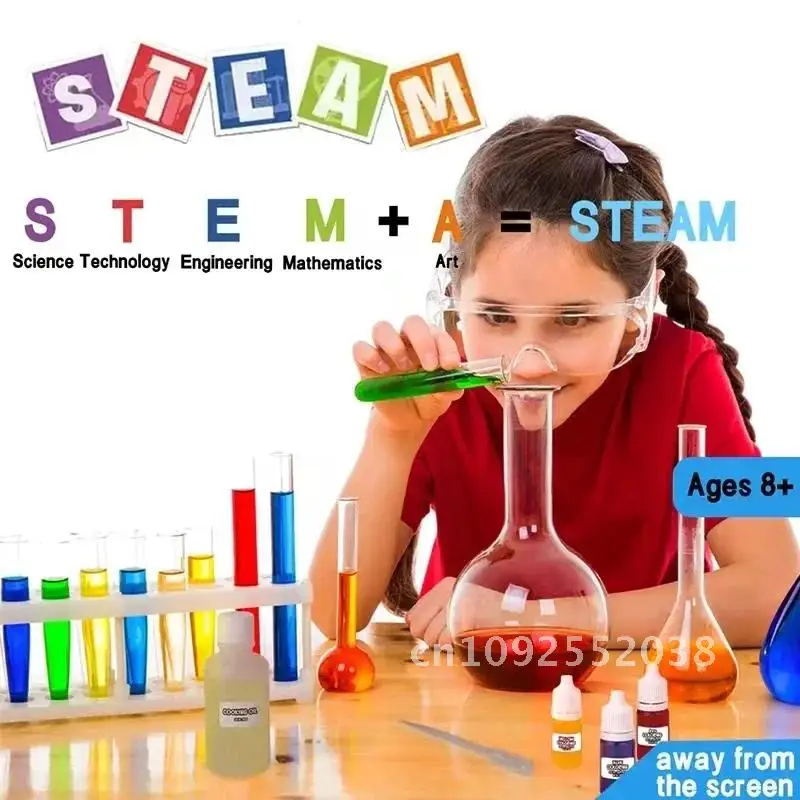 English version Kids Science Educational Montessori Toys Chemical Laboratory Experiments Kits Science Children popularization