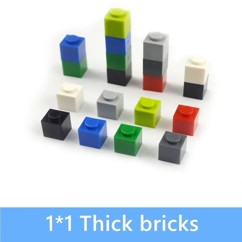 DIY Bulk Building Blocks 1*1 Dot Thick bricks 200pcs 1x1 Dot Educational Creative Set Compatible with 3005 Classic Parts