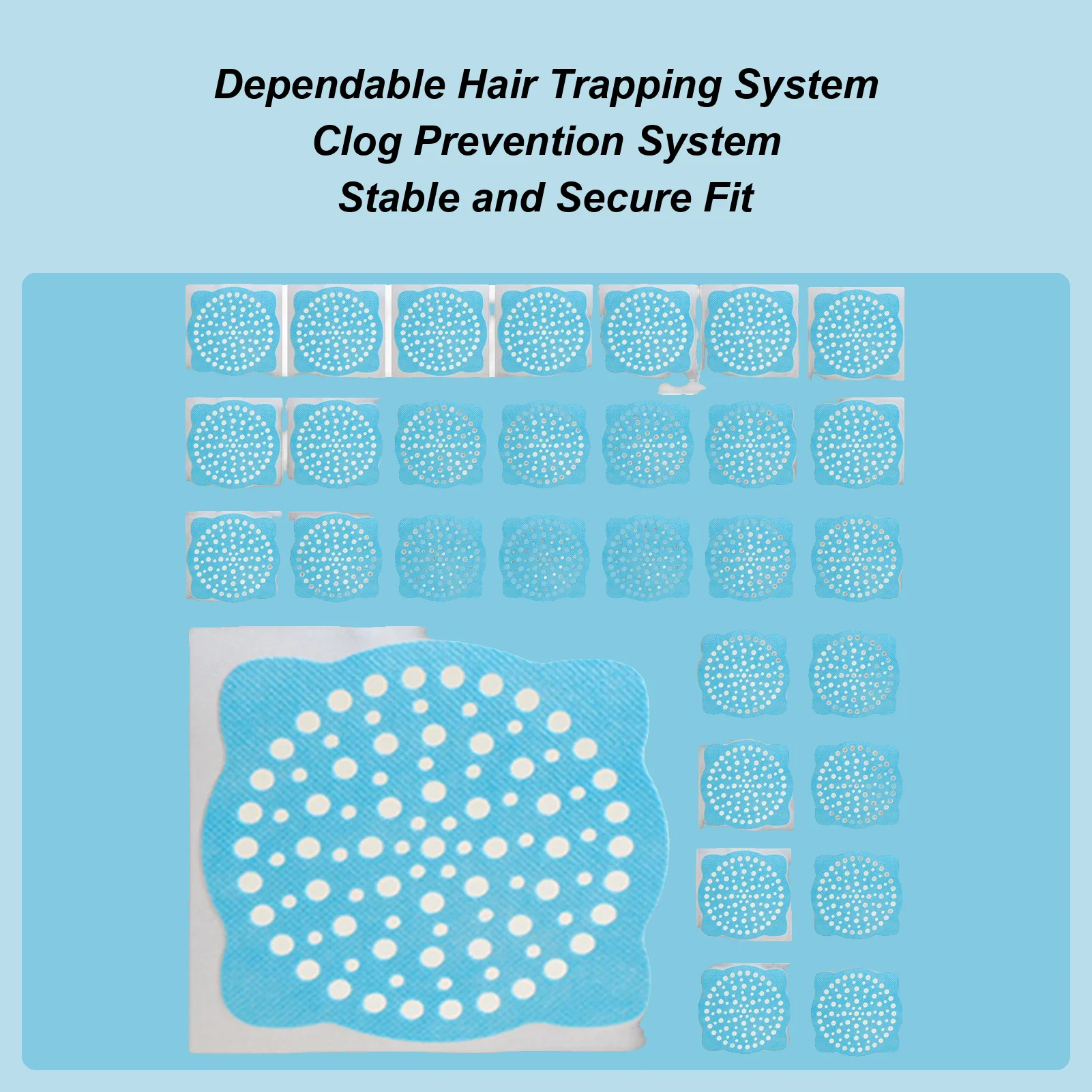 

Drain Hair Catcher Sticker Fine Mesh Filter Tub Drain Hair Catcher Stickers For Apartment Rental House Kitchen Bathroom Floor