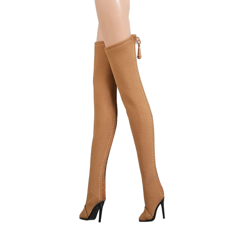 

1/6 Scale Action Figures Hollow Shoes Long Boots Suede/pu Leather High Heel Boots for Fashion Royalty ⅡFR2 KISSMELA MUSES Body