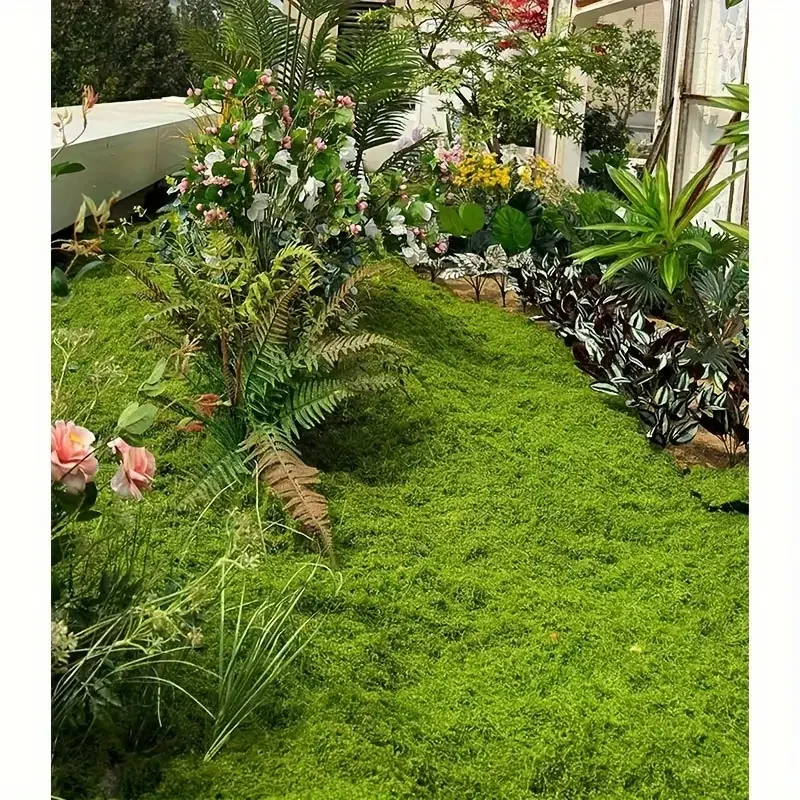 100 cm * 100 cm künstlicher Moos-Teppich, Aquascape, bionischer Rasen, künstliches Moos, Mikrolandschaftsgestaltung, Rasen, Bonsai, Topfpflanzen, Pflasterung – Detail 2