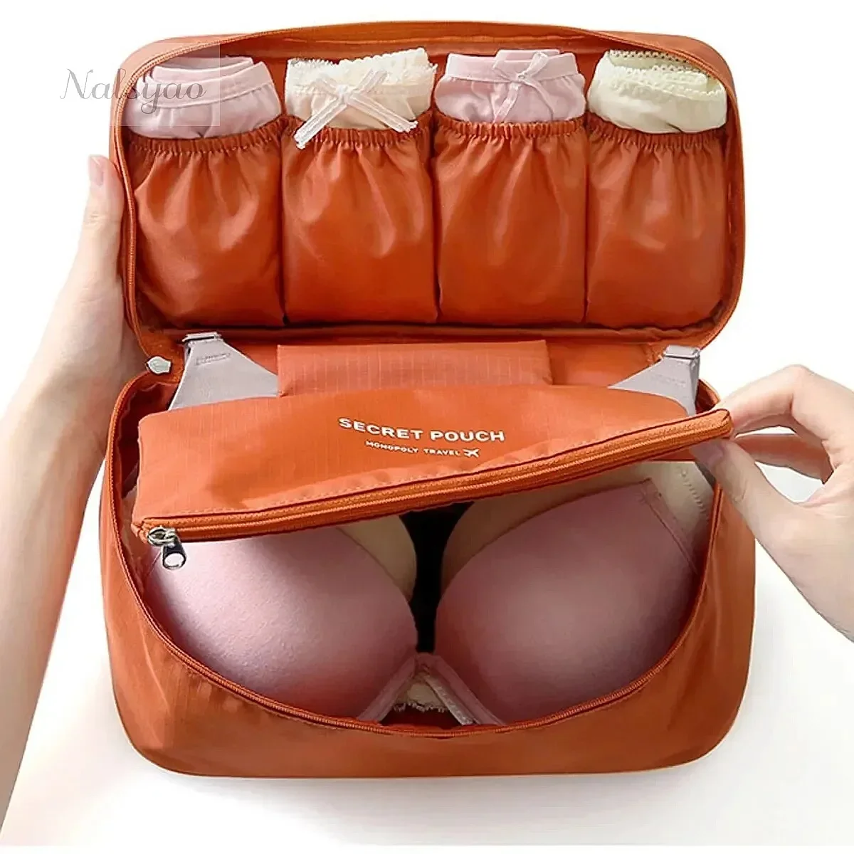 Portable Travel Storage Bag Multi-function Bra Underwear Organizer Toiletry Cosmetic Case for Outdoor Dorm Room