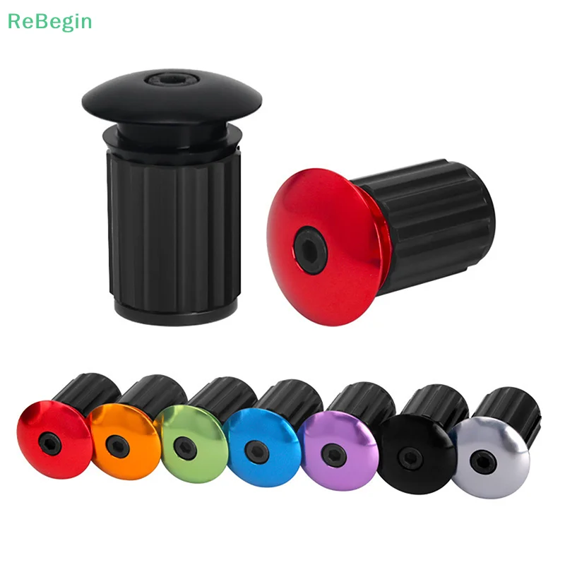 1 Pair Bicycle Handlebar End Plugs Aluminum Alloy For Mountain Bike Road Cycling Handle Bar Grips Cap Multi-color Cover