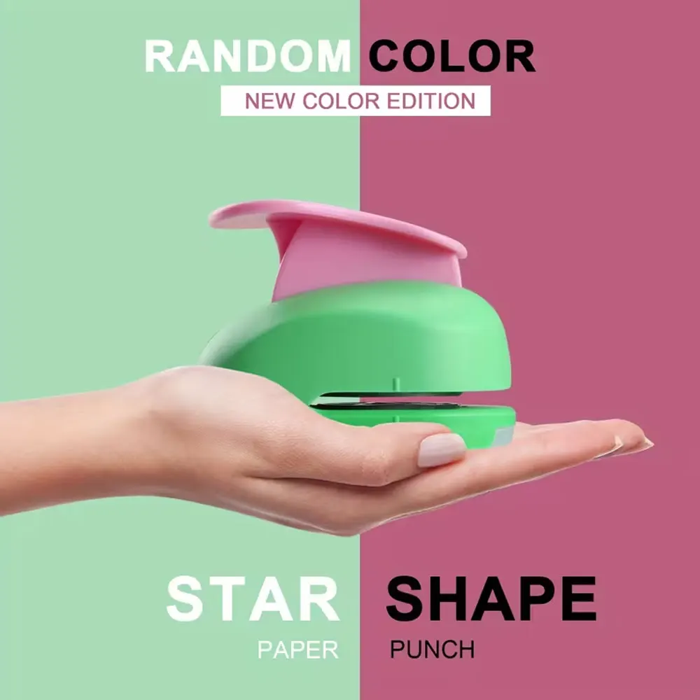 1pc star-shaped paper punch, embossing tool in various sizes, suitable for scrapbooking and card making (random color).