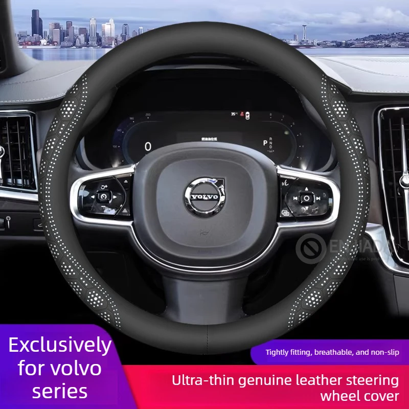 

Leather Car Steering Wheel Cover for Volvo XC40 XC60 S60 V50 V70 XC90 XC70 V40 V60 V90 S40 C40 C70 S90 Auto Accessories