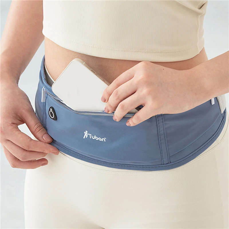 Unisex Waterproof Invisible Running Waist Bag Slim Hidden Sports Fanny Pack Gym Phone Storage Pouch For Men Women Outdoor Use