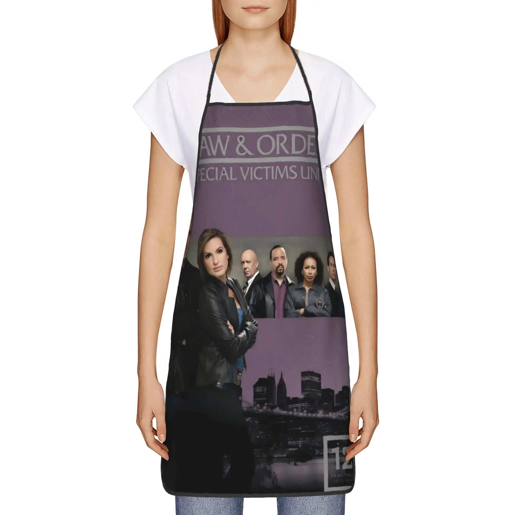 Law Order SVU Apron  Household Manicure Kitchen Accessories Work Custom Aprons without Pocket