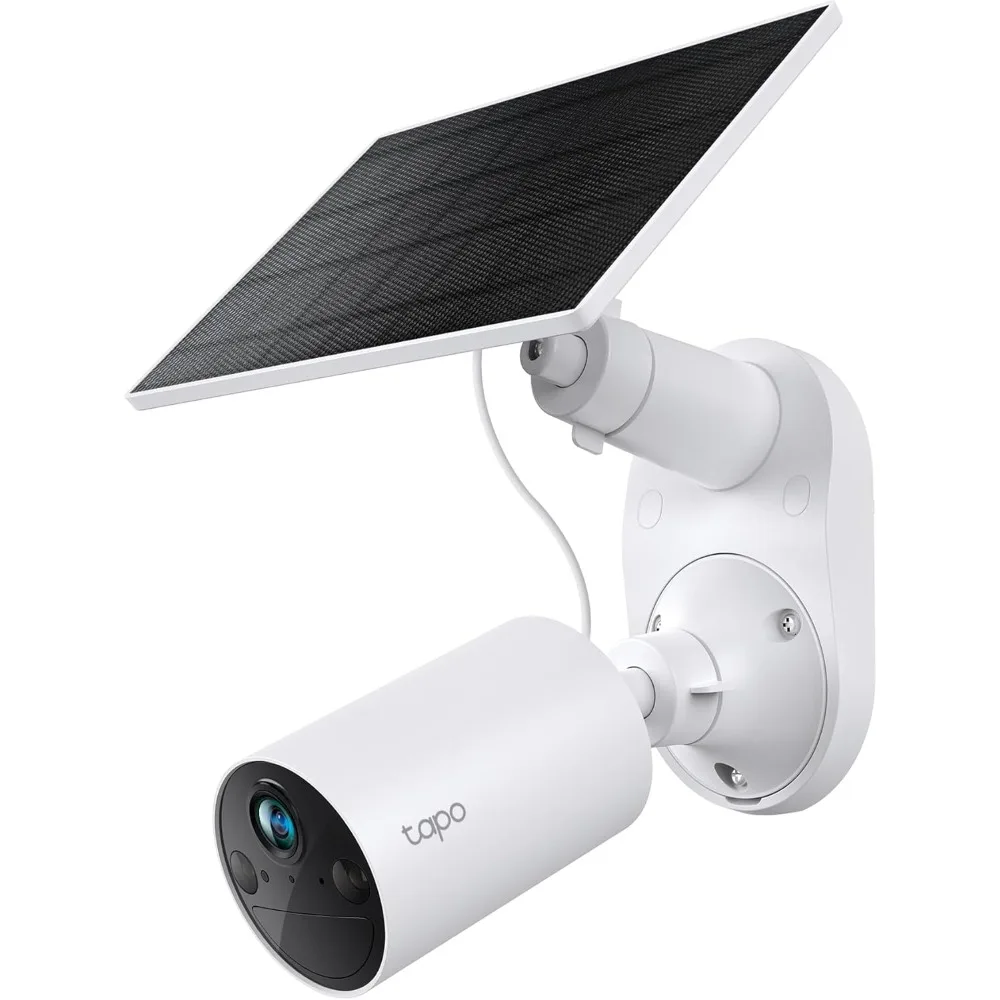 Wireless Outdoor 1080P Battery Camera with Solar Panel Color Night Vision Person Detection SD Cloud Storage Alexa Compatible