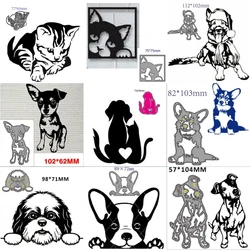 Cats dogs animal metal cutting dies cut die mold New bow series Scrapbook paper craft knife mould blade punch stencils dies