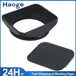 Haoge 62mm Square Metal Screw-in Mount Lens Hood Shade with Cap for Hasselblad XCD 45Pmm F/4 Lens