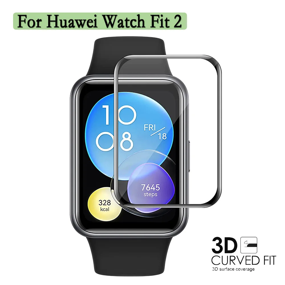 1/3/5Pcs 3D Curved Composite Film For Huawei Watch Fit 2 Smart Watch Screen Protector Film Full Screen Protector Not Glass