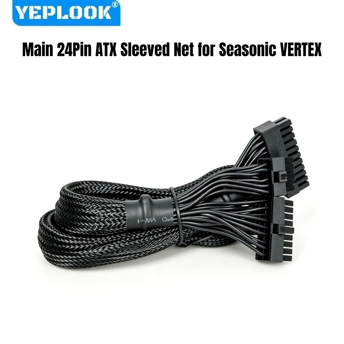 M/B 24Pin (20+4) ATX Main Power Cable Sleeved Net for Seasonic VERTEX GX Gold & PX Platinum1200W/1000W/850W/750W Modular Powers