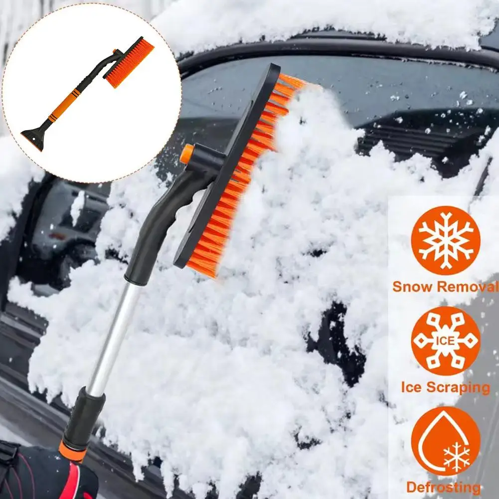 Winter Car Snow Shovel, Detachable Rotating Snow Brush, TPR Coated Rubber Head, Does Not Damage The Car Paint, Off-road