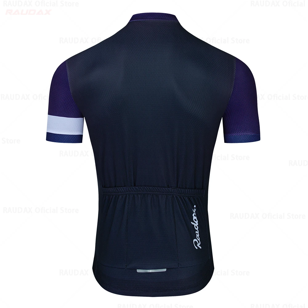 2024 Cycling Clothing Men Raudax Short Sleeve Ropa Ciclismo Summer Cycling Jersey Triathlon Bike Jersey Uniform Cycling Shirts