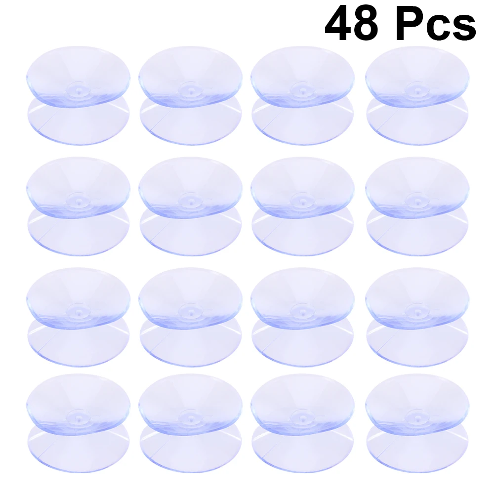 

48 Pcs Suction Cups Anti Slip Silicone Rubber Pads Clear Furniture Bumpers Grippers Double Sided Suckers Home Decor Holiday