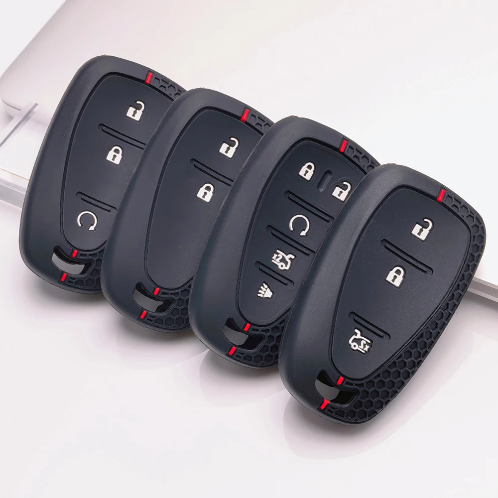 Key Cover Caps For Chevrolet Onix 2023 Bolt EV Equinox Cruze Malibu Camaro Volt 2/3/4/5/ Buttons Silicone Car Key Case