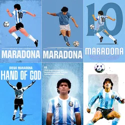 Diego Maradona King Of Football Sport Player Metal Plaque Poster Club Home Bar Cave Classic Plaques Tin Sign Room Wall Decor